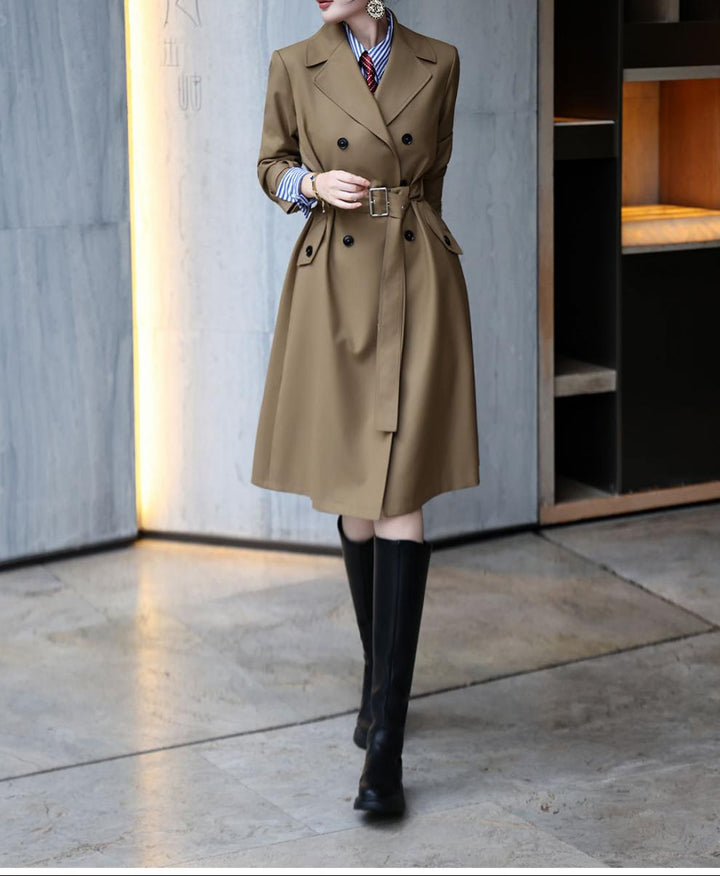 double-breasted belted trench coat – VICTORIA