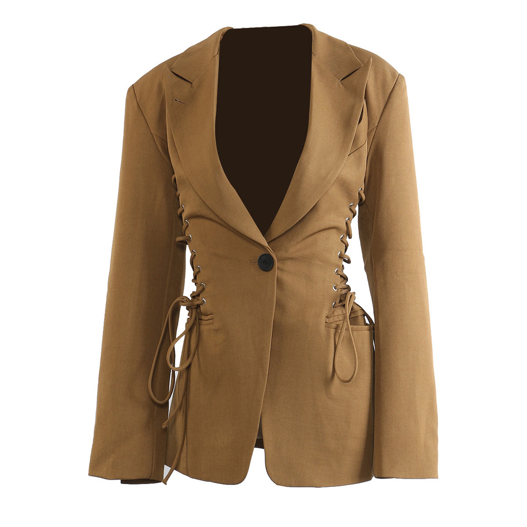 Geplooide top met uitlopende mouwen en maxi-rok set met tailleband – Rosiny 