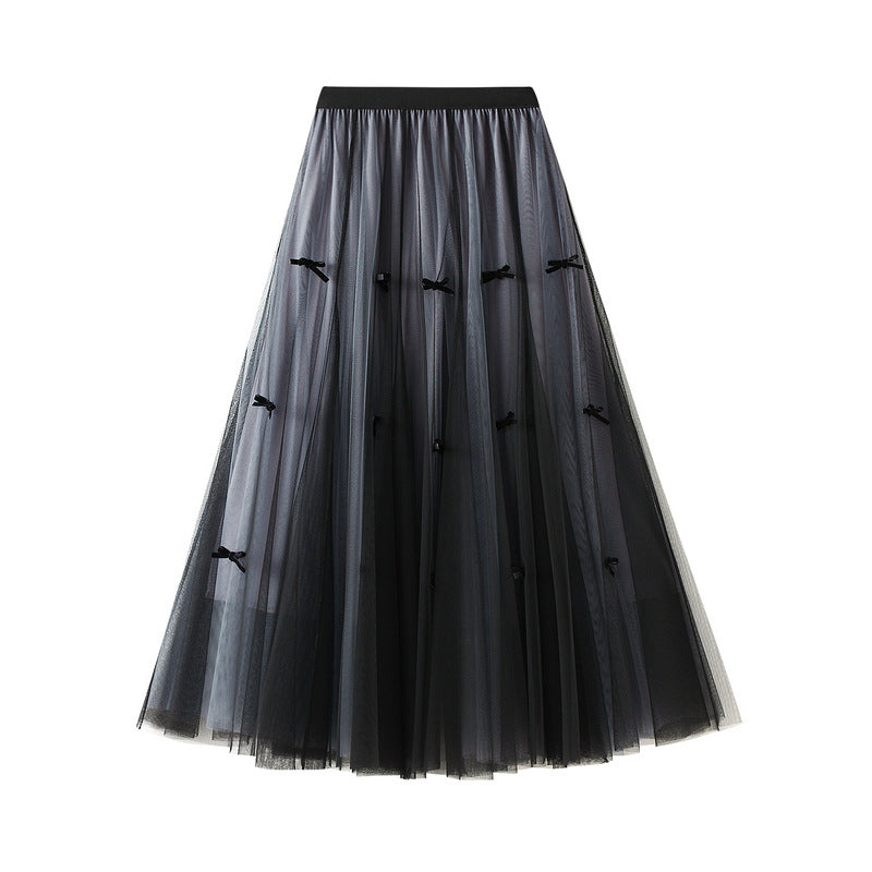 layered tulle skirt with mini velvet bows – ÉCLAT
