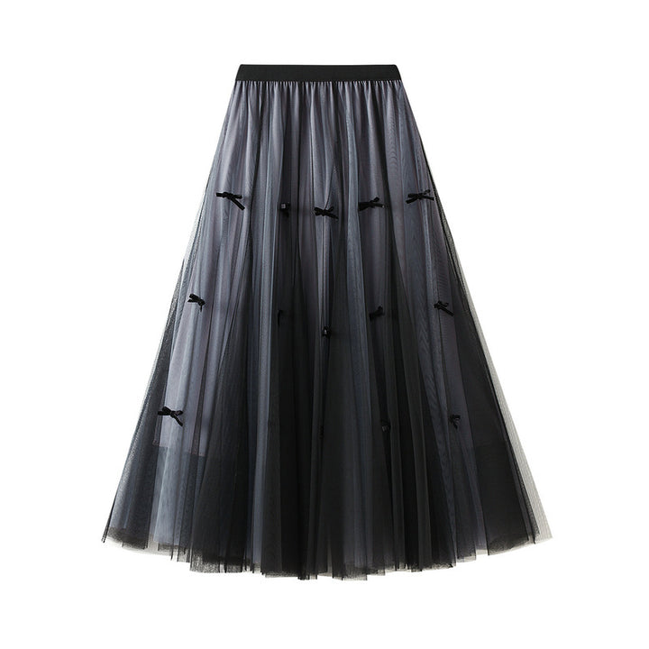 layered tulle skirt with mini velvet bows – ÉCLAT