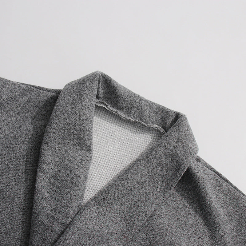 Plissiertes Oberteil mit ausgestellten Ärmeln und Maxirock-Set mit Taillengürtel – Rosiny 