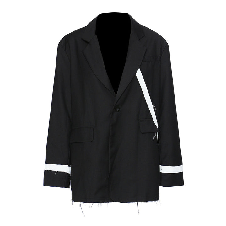 deconstructed contrast tape blazer – REBEL