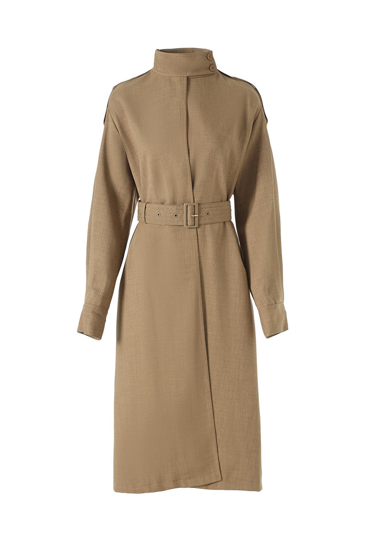 high-end belted trench coat – IMPERIA