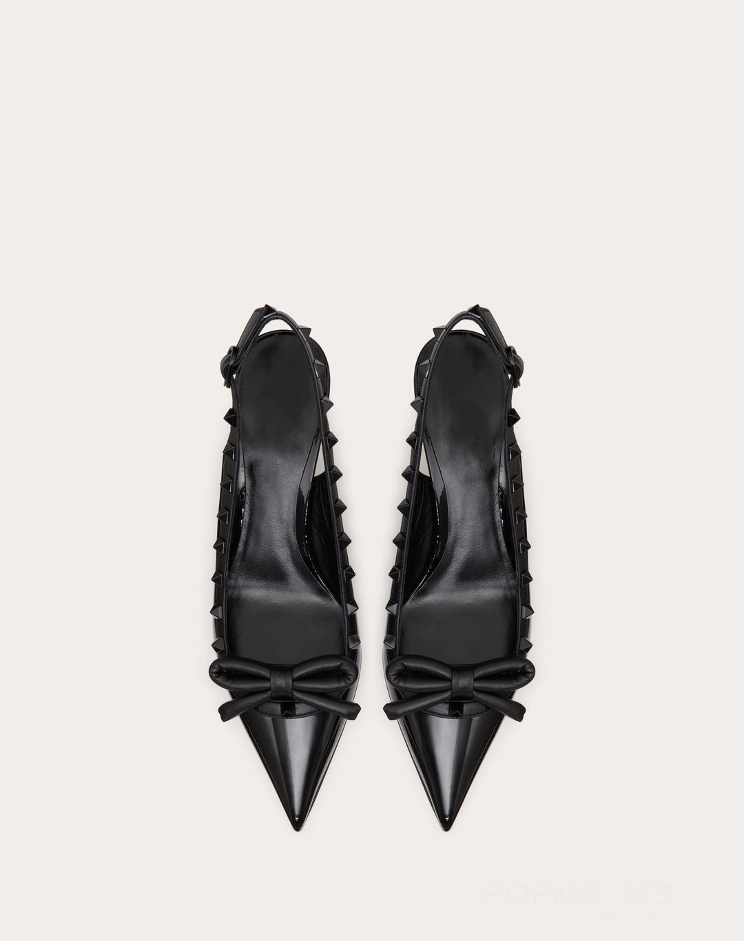 studded bow-detail pointed flats – VERAZIA