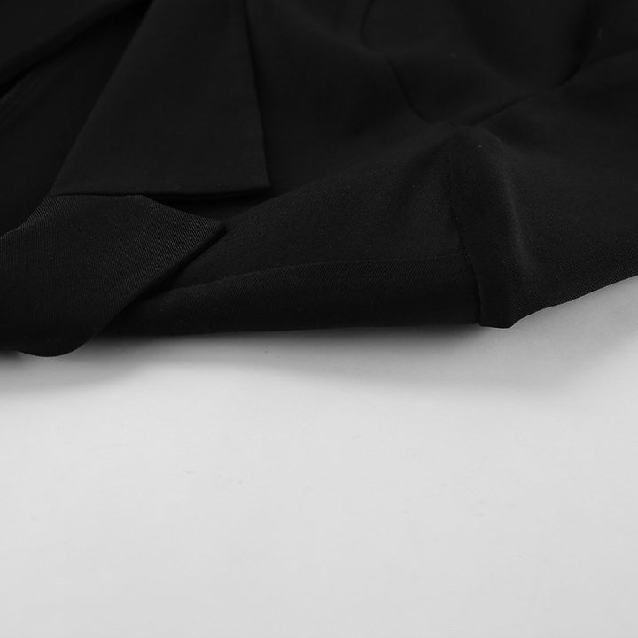 Haut à manches évasées plissées et ensemble jupe longue avec ceinture à la taille – Rosiny 