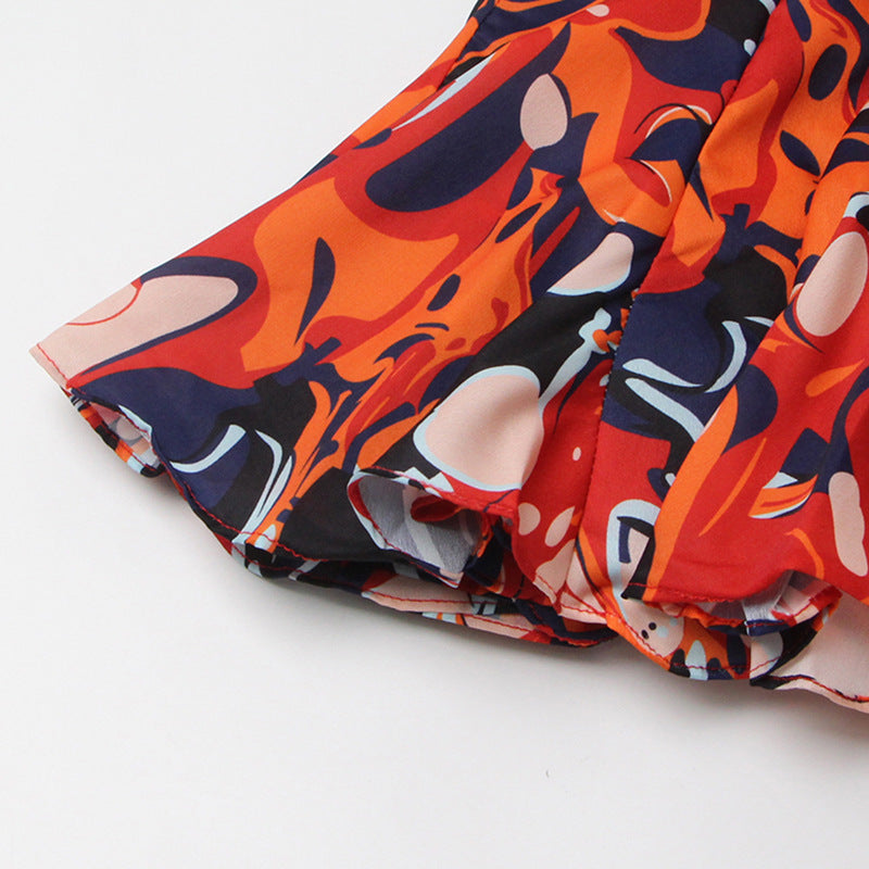 long-sleeve mini dress with belted waist - AURELIAXIN