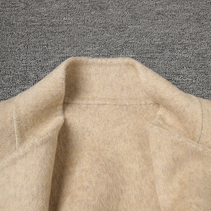 oversized belted wool coat – NOIR