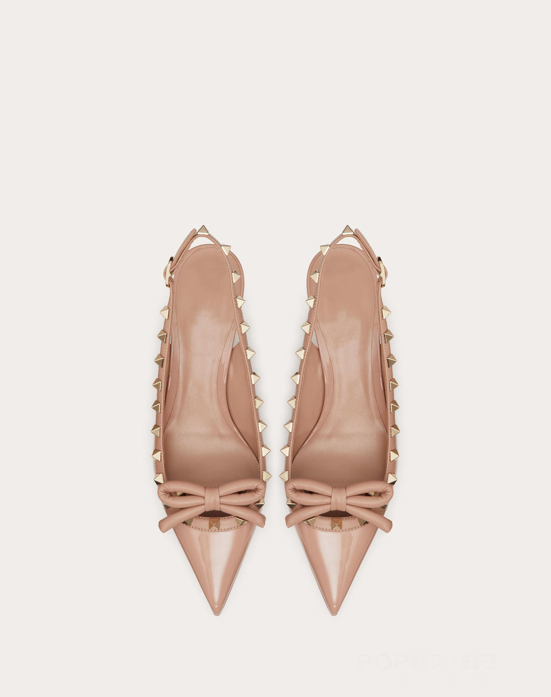 studded bow-detail pointed flats – VERAZIA
