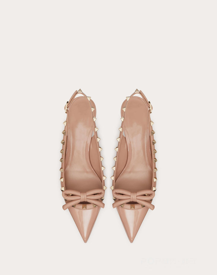 studded bow-detail pointed flats – VERAZIA