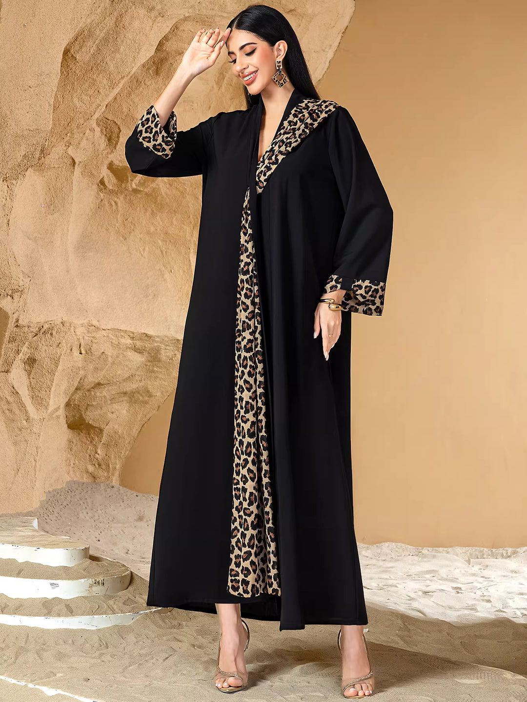 Long-Sleeve Minimalist Maxi Dress – VIRENA