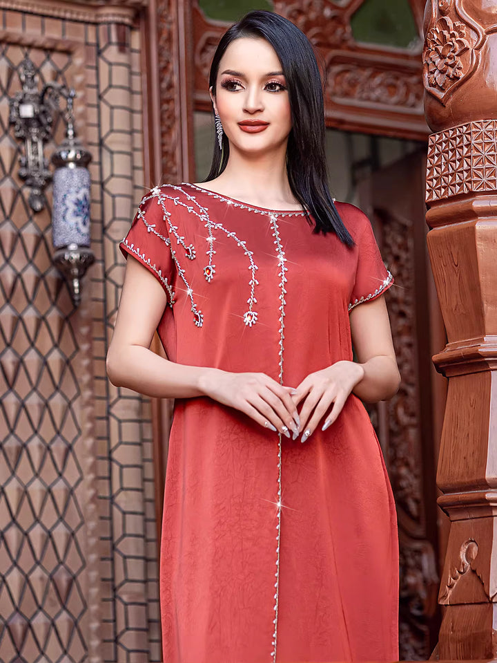 Short-Sleeve Minimalist Maxi Dress – LYRA