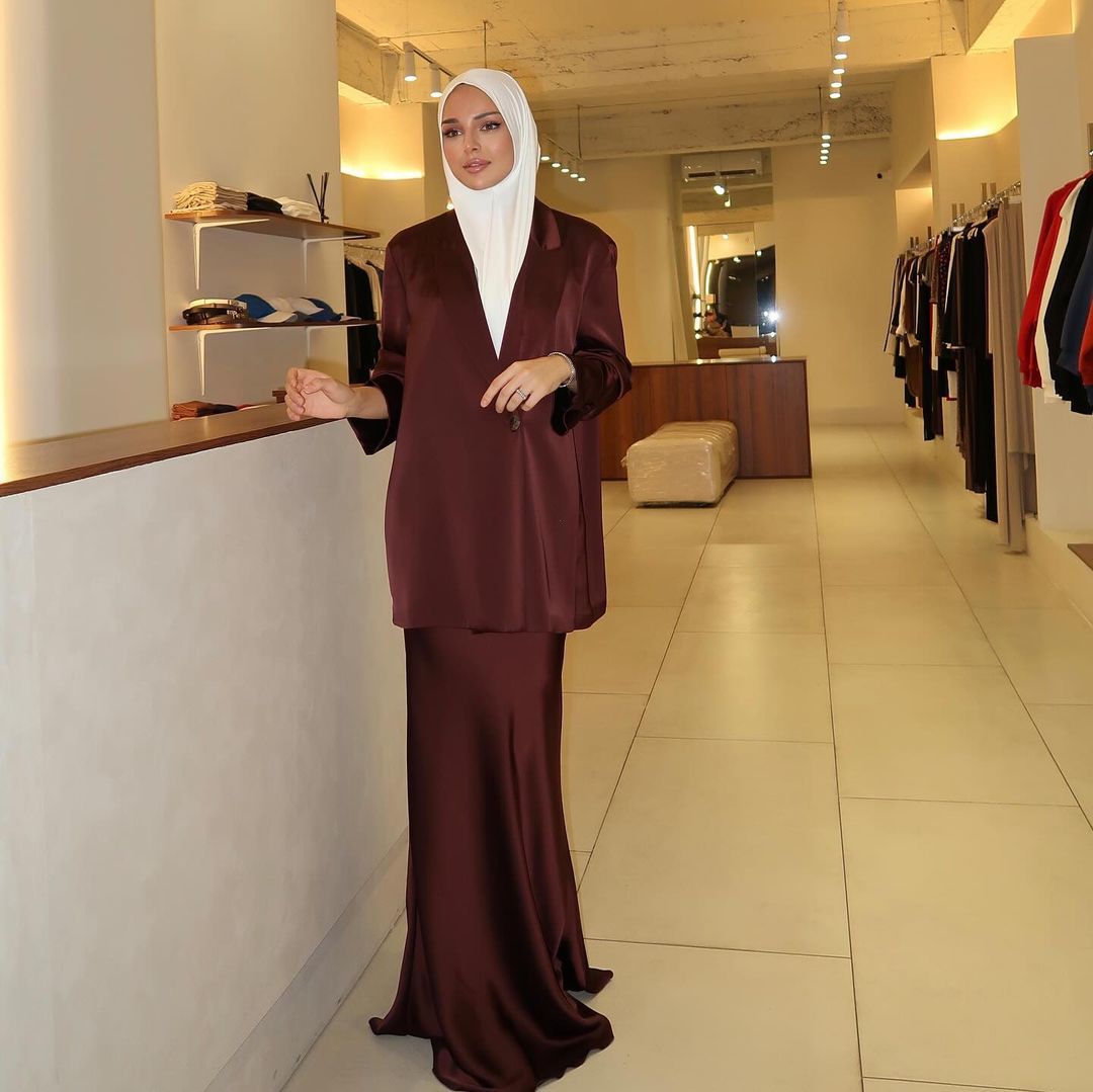 Satin Blazer & Wide-Leg Pants Set – OLIVEA