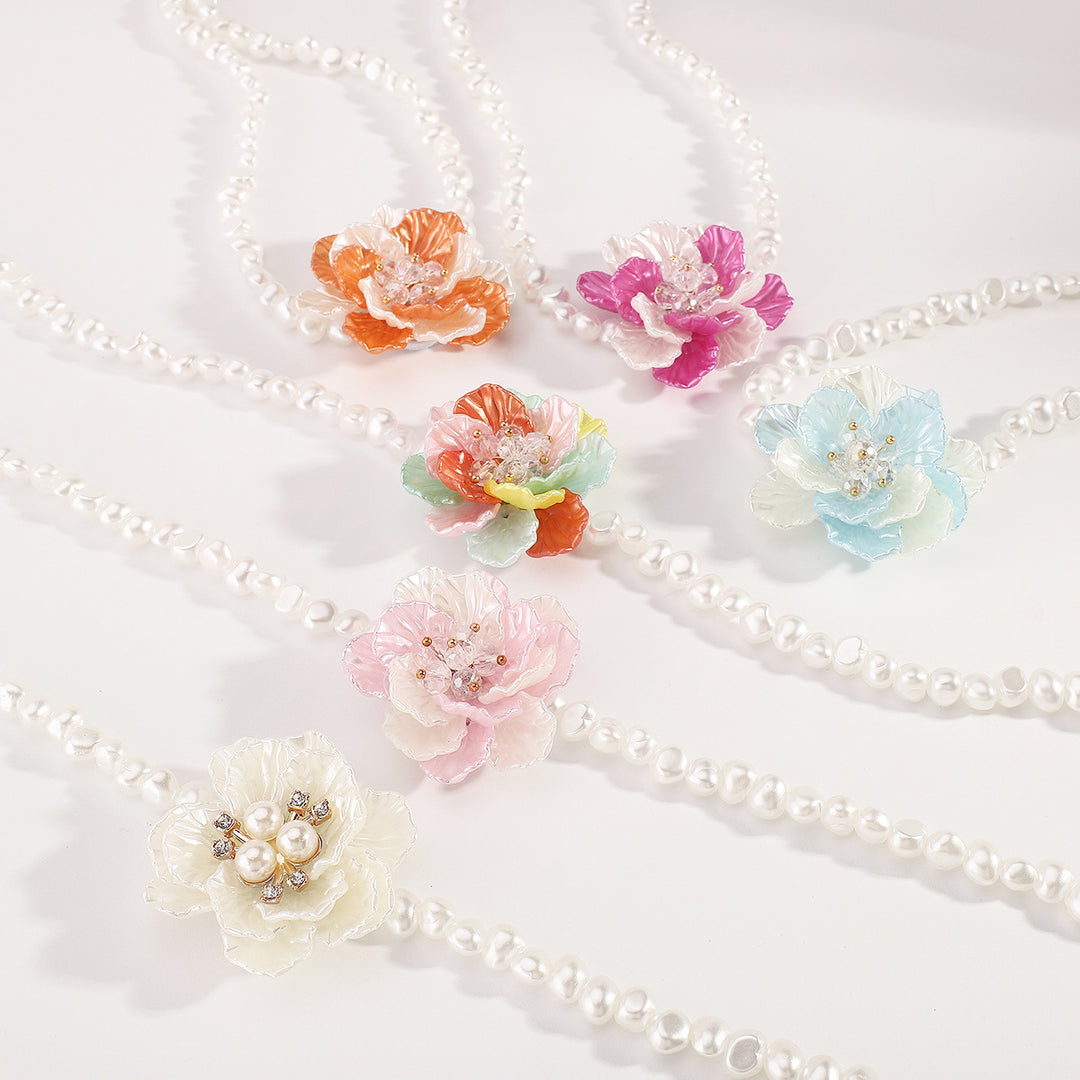 veelkleurige ketting met emaille zee bedels - CORALIA 