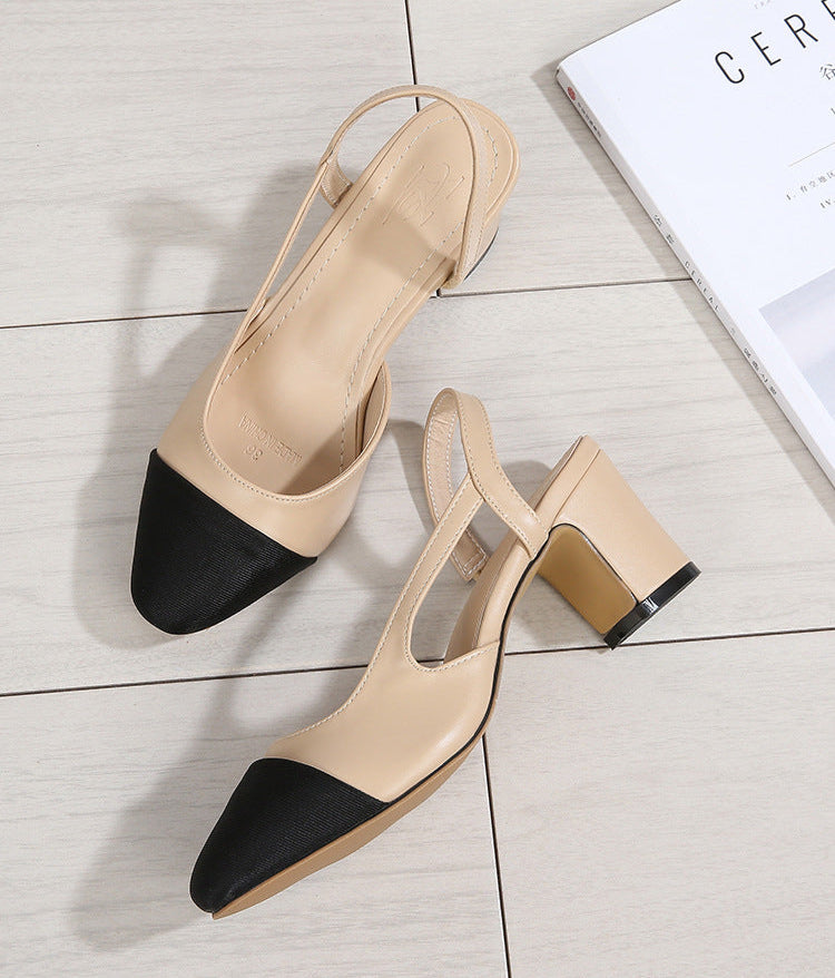 slingback pumps with colorblock toe – AURELIARO