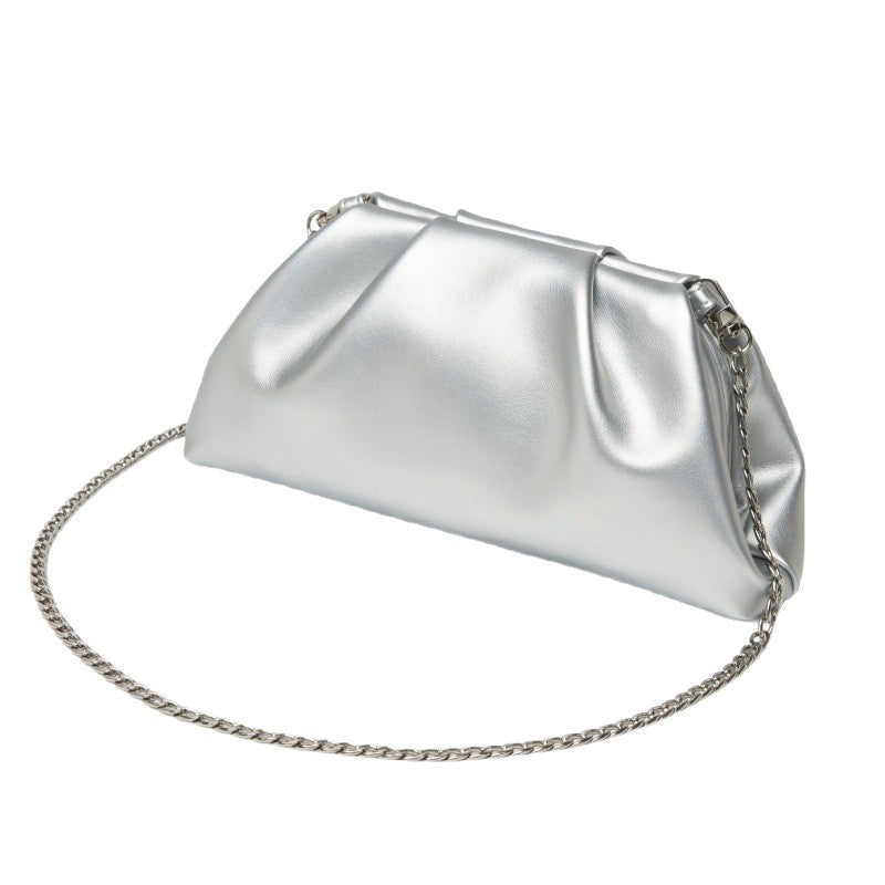 soft pleated leather clutch bag – ADLNIA