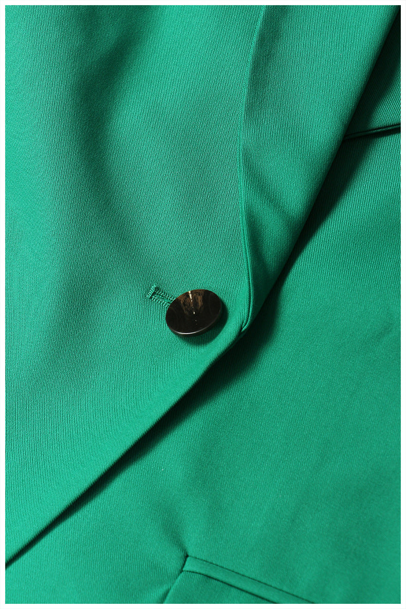 asymmetric sleeveless tailored blazer – EMERALD