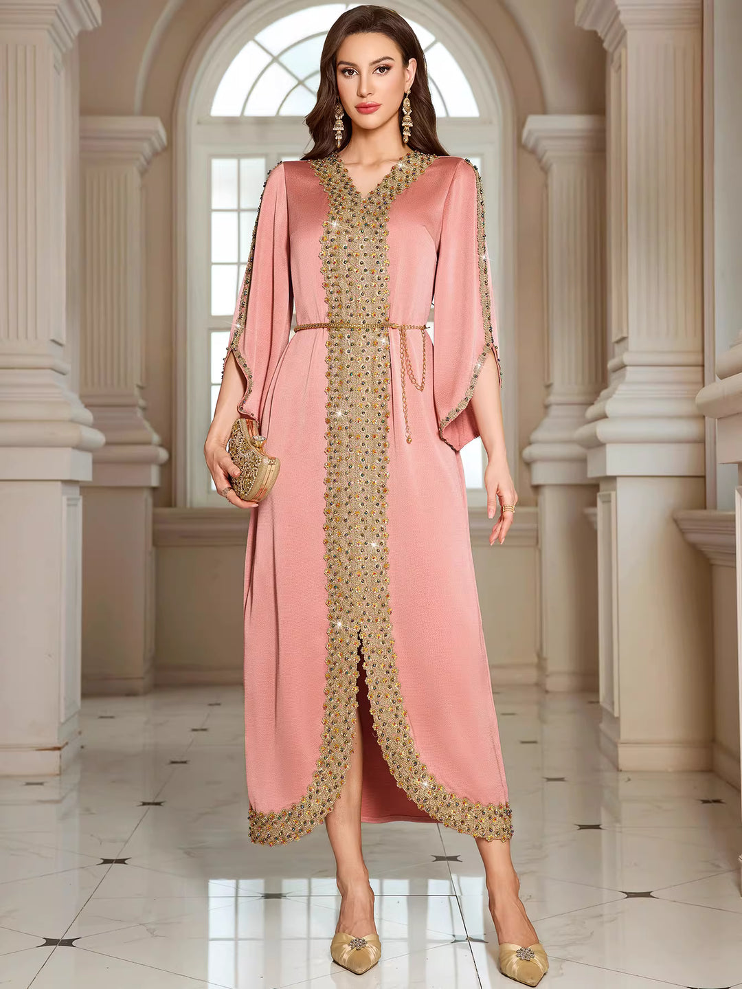 فستان ماكسي أنيق بأكمام طويلة – ليريا