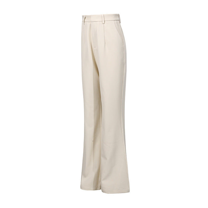 tailored ivory blazer set with gold statement buttons – AURELIE