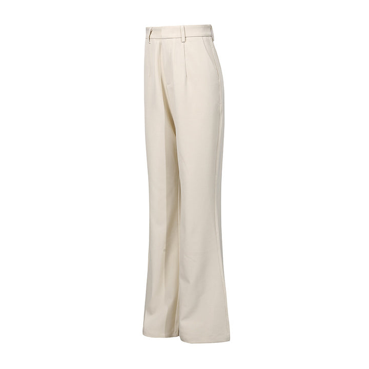 tailored ivory blazer set with gold statement buttons – AURELIE