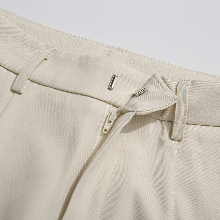 tailored ivory blazer set with gold statement buttons – AURELIE