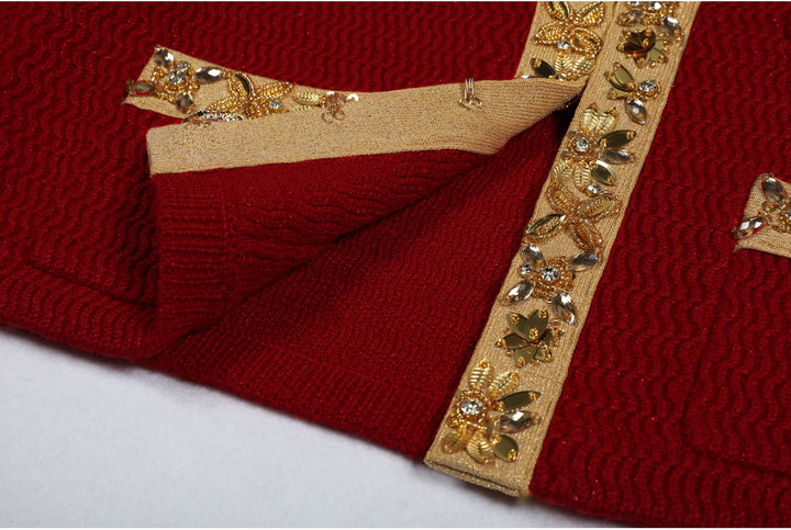 Haut à manches évasées plissées et ensemble jupe longue avec ceinture à la taille – Rosiny 