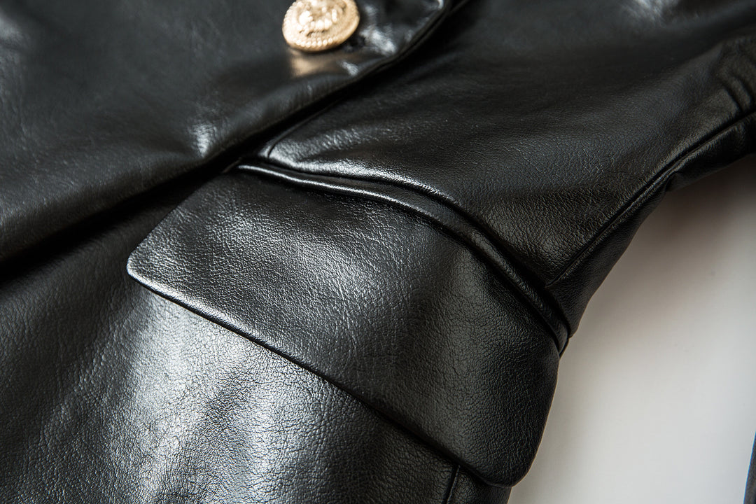 metallic double-breasted blazer – LUNARA