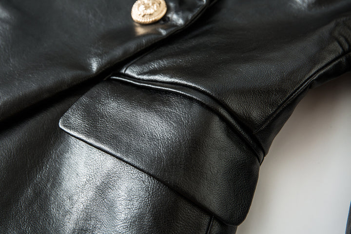 metallic double-breasted blazer – LUNARA