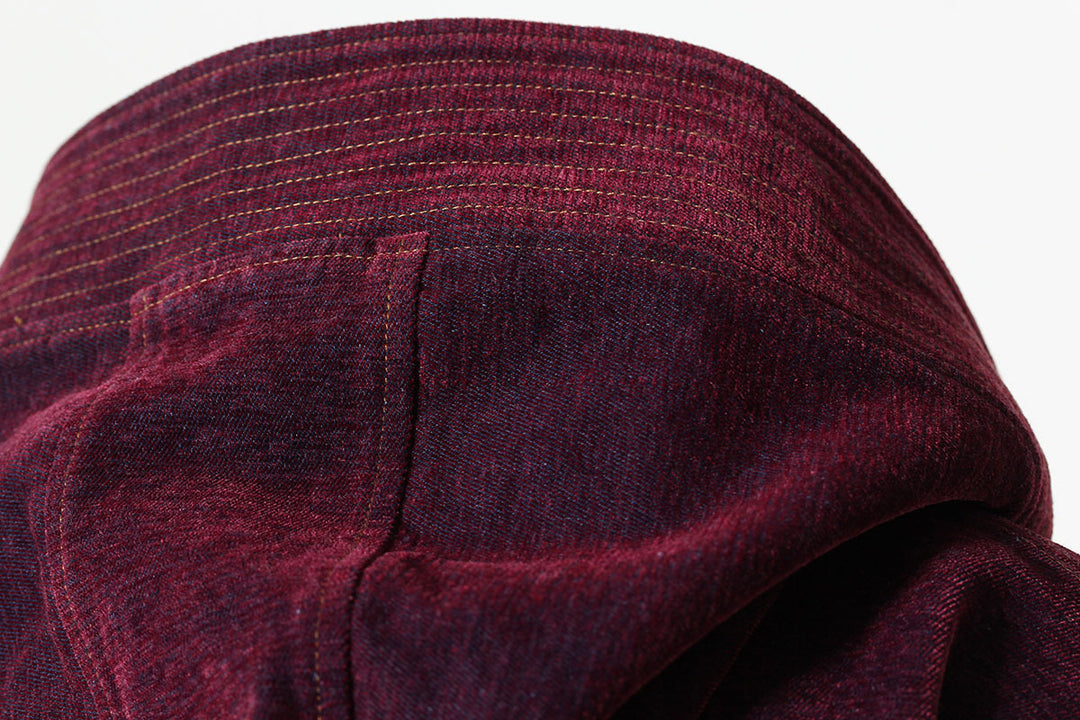 cropped hooded denim jacket with zipper details – NOVA