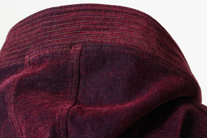 cropped hooded denim jacket with zipper details – NOVA