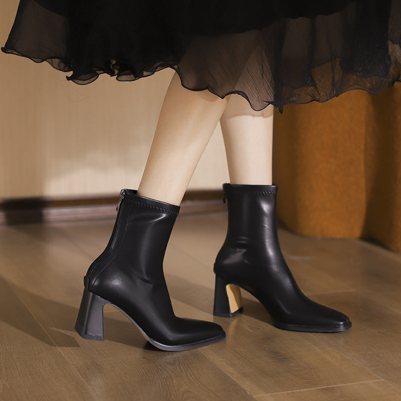 حذاء بكعب سميك ومقدمة مدببة - أوراسيف