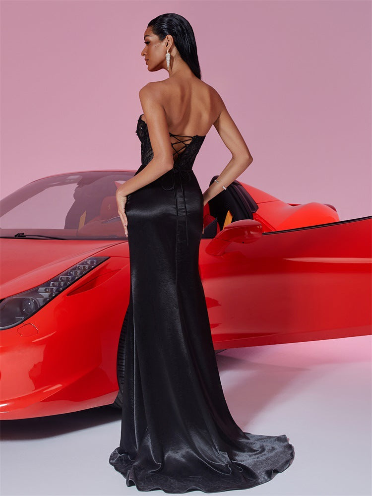 Haut à manches évasées plissées et ensemble jupe longue avec ceinture à la taille – Rosiny 