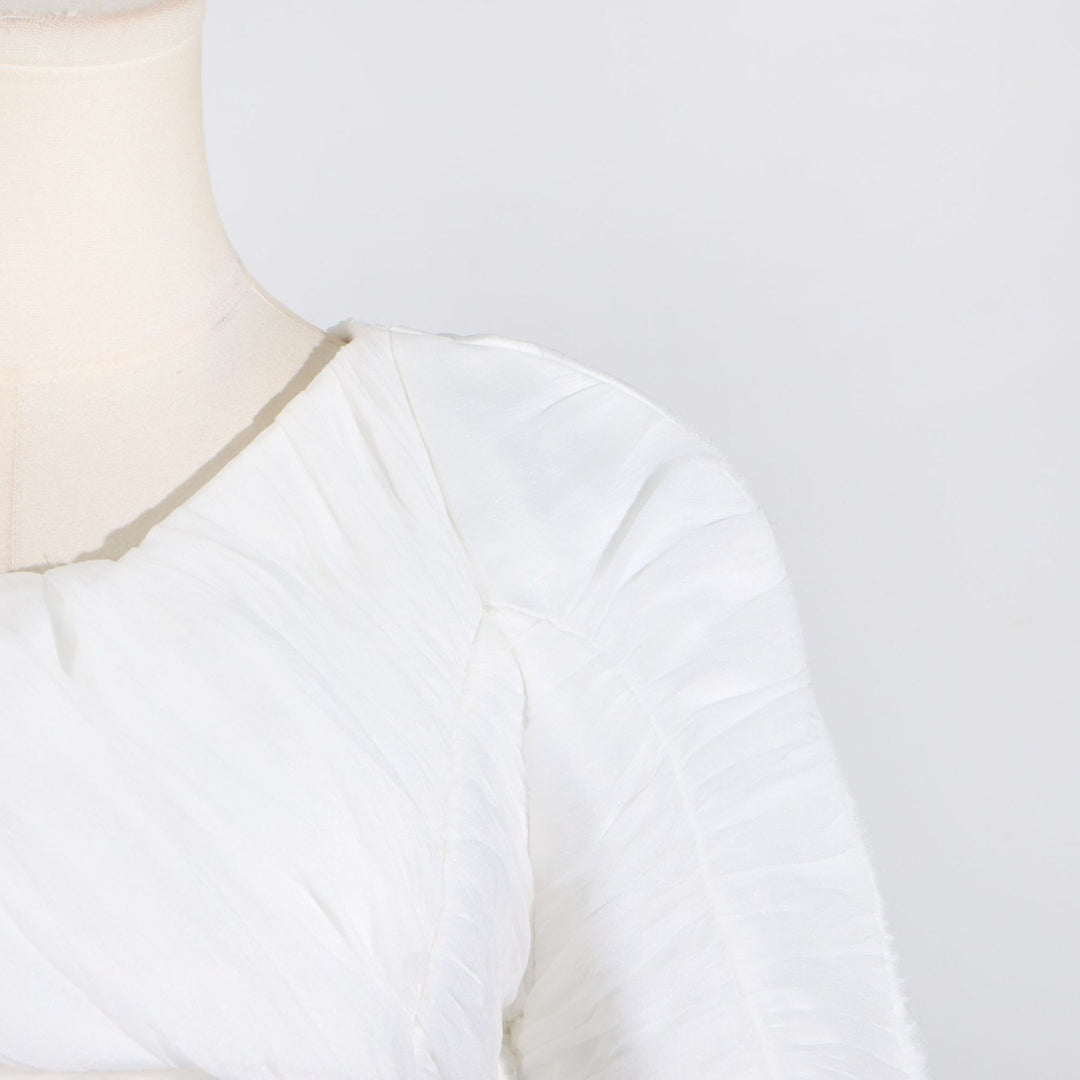 One-shoulder pleated wide-leg jumpsuit – AURORA