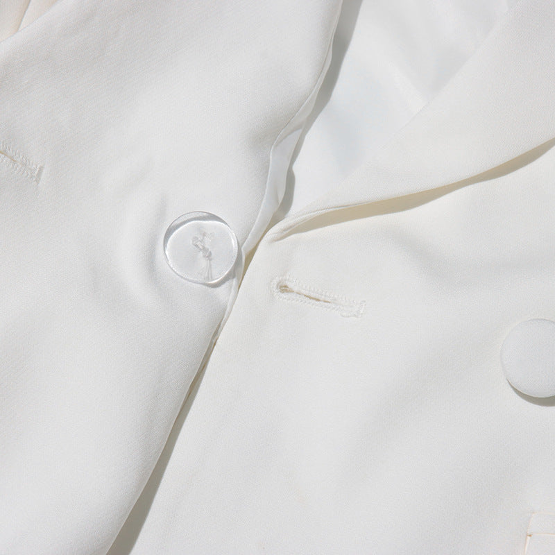 Plissiertes Oberteil mit ausgestellten Ärmeln und Maxirock-Set mit Taillengürtel – Rosiny 