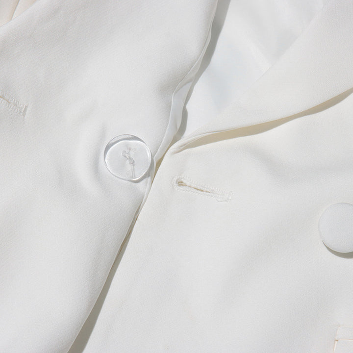 Plissiertes Oberteil mit ausgestellten Ärmeln und Maxirock-Set mit Taillengürtel – Rosiny 