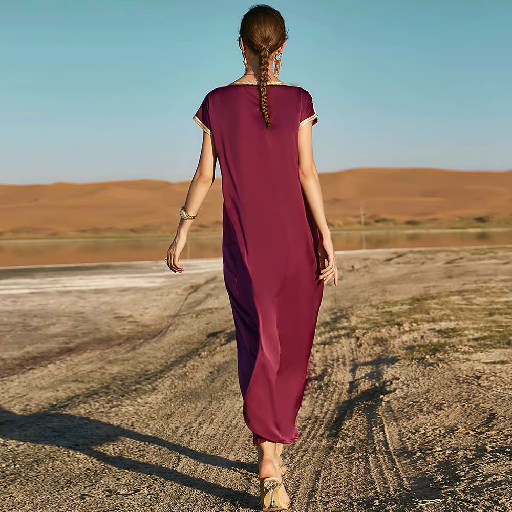 فستان ماكسي أنيق بأكمام طويلة – سيلين