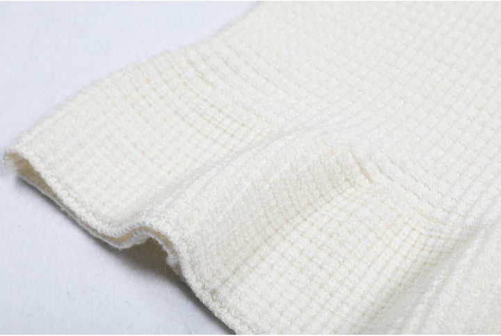 Geplooide top met uitlopende mouwen en maxi-rok set met tailleband – Rosiny 