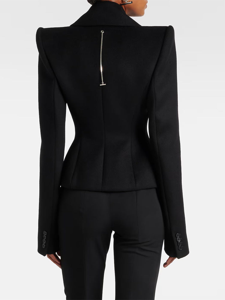 Geplooide top met uitlopende mouwen en maxi-rok set met tailleband – Rosiny 