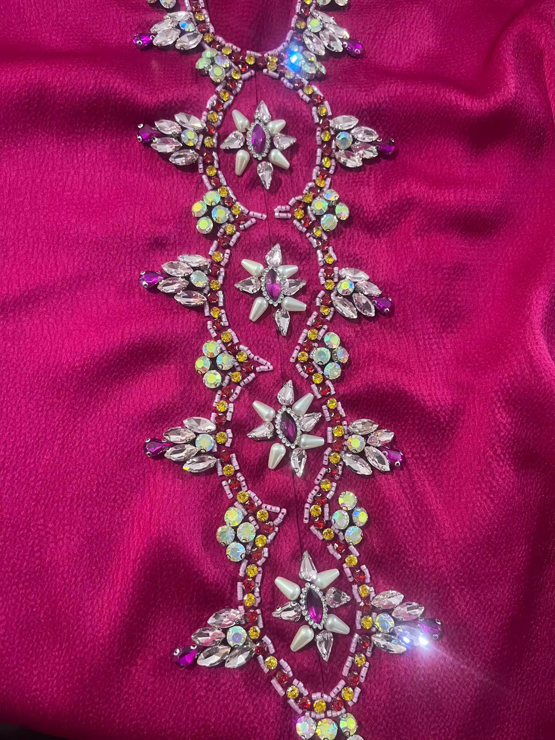 embellished A-line dress with flared sleeves - DALIXA