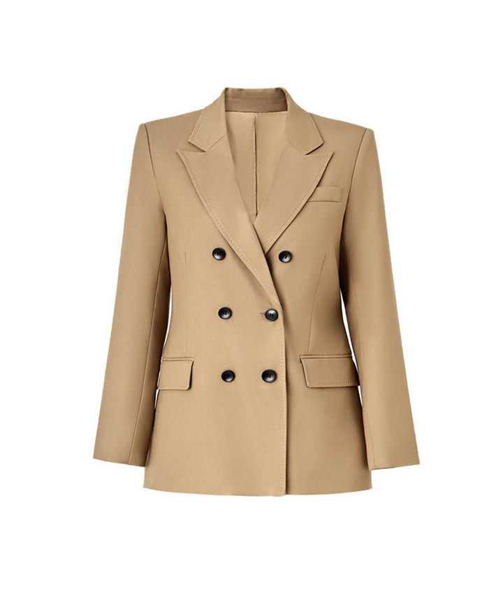 tailored double-breasted blazer suit with straight-leg trousers – SAHARA