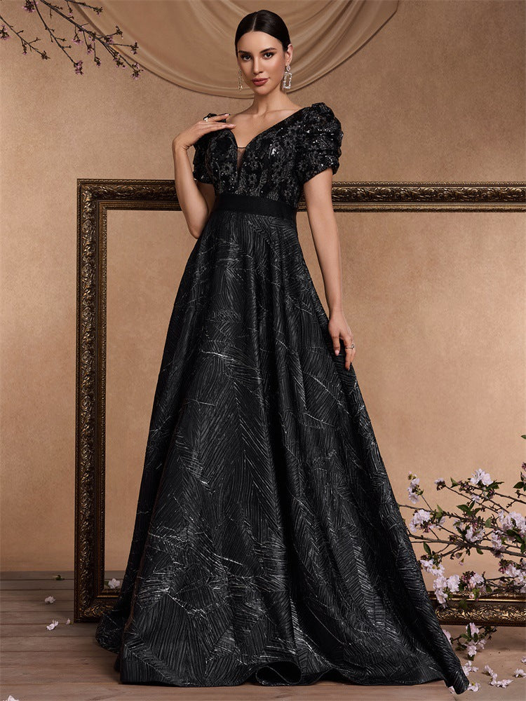 Haut à manches évasées plissées et ensemble jupe longue avec ceinture à la taille – Rosiny 