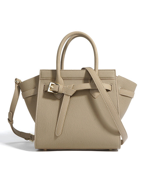 حقيبة يد جلدية منظمة بحزام بإبزيم – أميليافيل