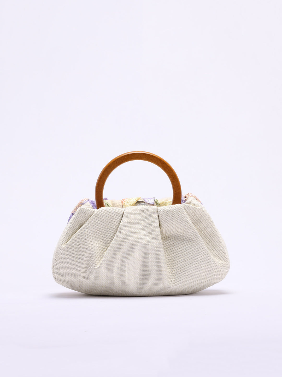 geweven rieten draagtas met dubbele leren handvatten – LÉONIE 