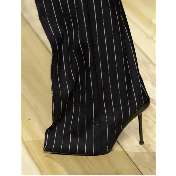 Geplooide top met uitlopende mouwen en maxi-rok set met tailleband – Rosiny 