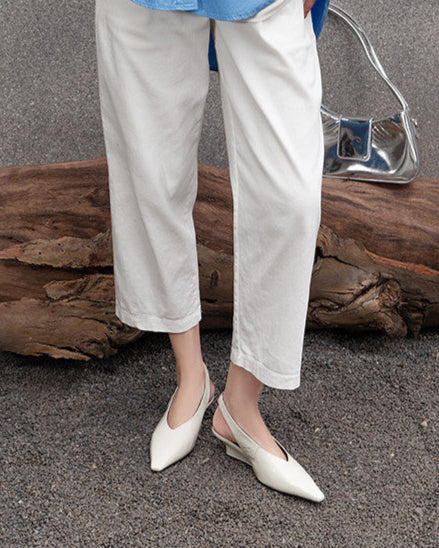 حذاء بكعب مفتوح من الخلف ومقدمة مدببة - أوراري