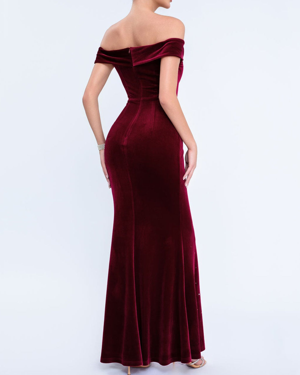 Geplooide top met uitlopende mouwen en maxi-rok set met tailleband – Rosiny 