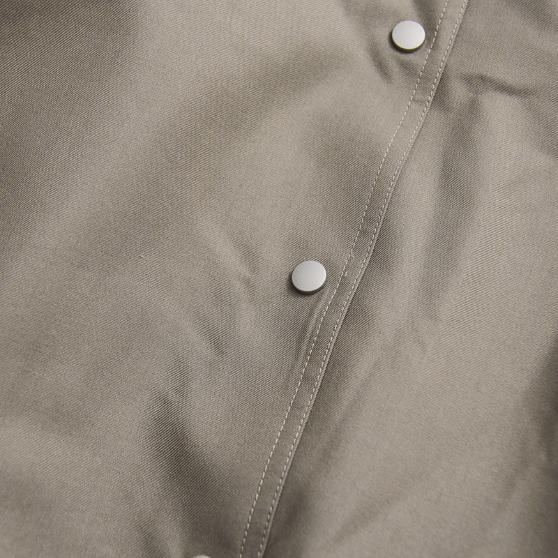 tailored wrap trench dress with belted waist – SANDRA