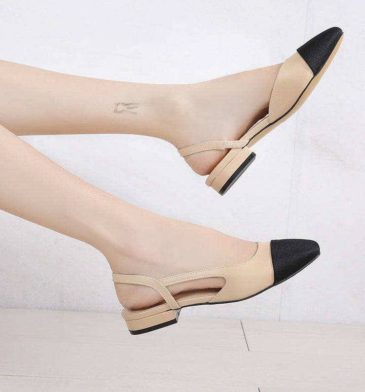 slingback pumps with colorblock toe – AURELIARO