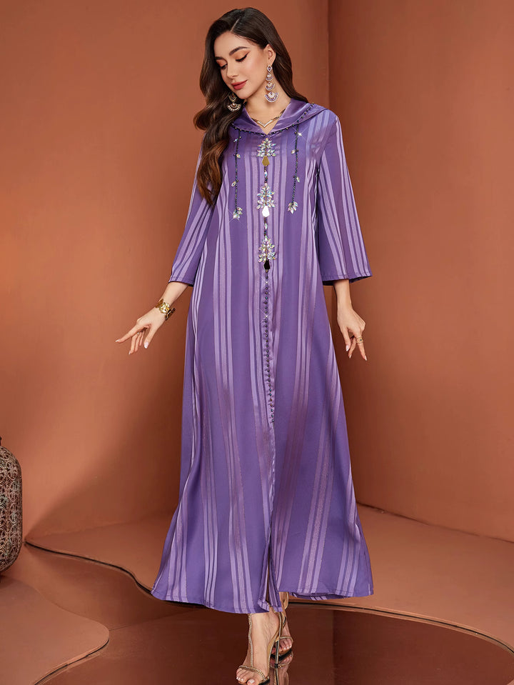 定制喇叭套装，配缎面泡泡袖 - VALENCIA 