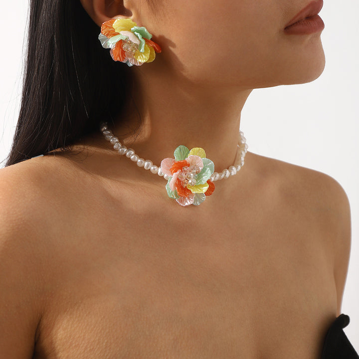 veelkleurige ketting met emaille zee bedels - CORALIA 