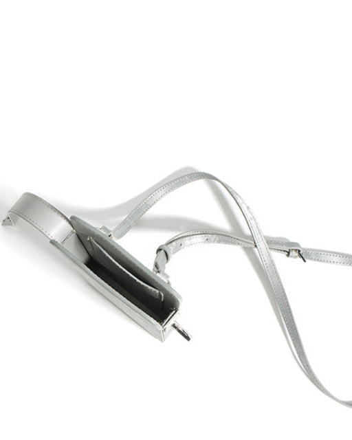 metallic crossbody phone bag with adjustable strap - AURAVKLI